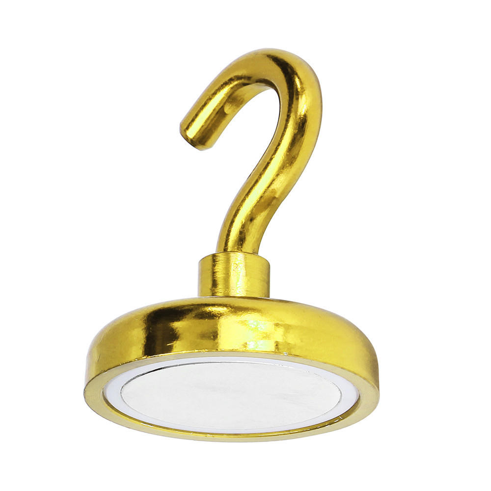 48mm 90KG Magnetic Hook Holder Neodymium Magnet Yellow Hook Magnet
