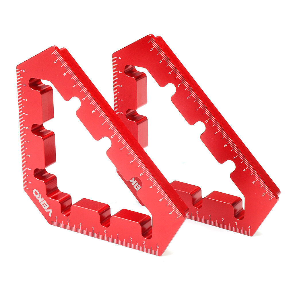 Aluminum Alloy Right Angle Clamps - 45° & 90° Positioning Square for Woodworking - 2 Sets, Max Clamping 60mm