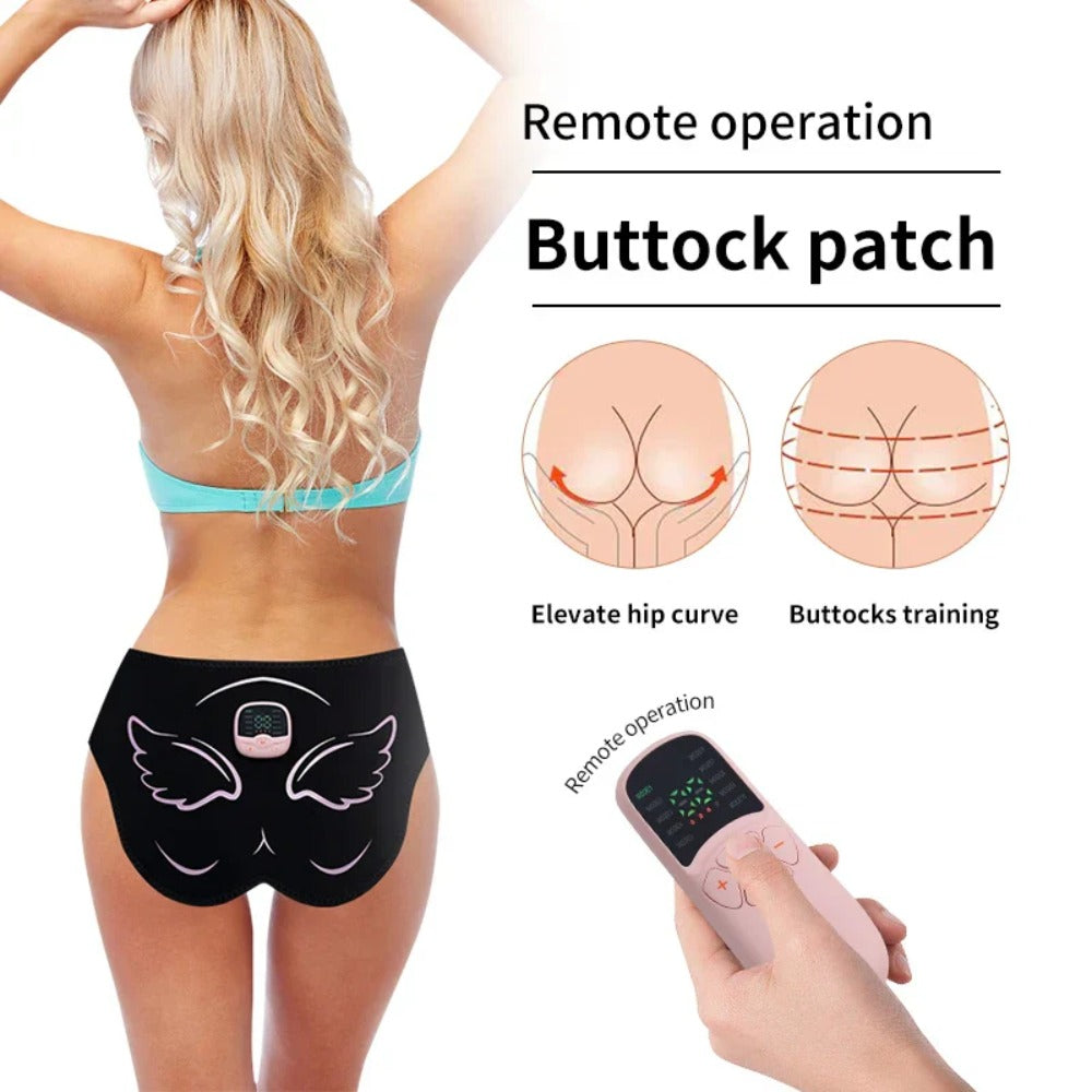 EMS Buttocks Trainer with Remote Control - USB Rechargeable Slimming Bandage for Men & Women, 10 Modes & 30 Levels