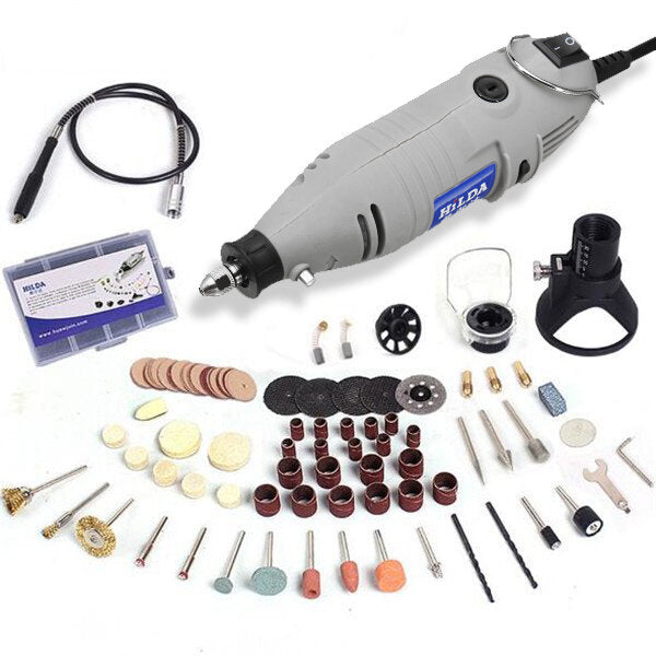 220V 150W Variable Speed Electric Grinder with 91pcs Accessories Mini Rotary Tool Drill