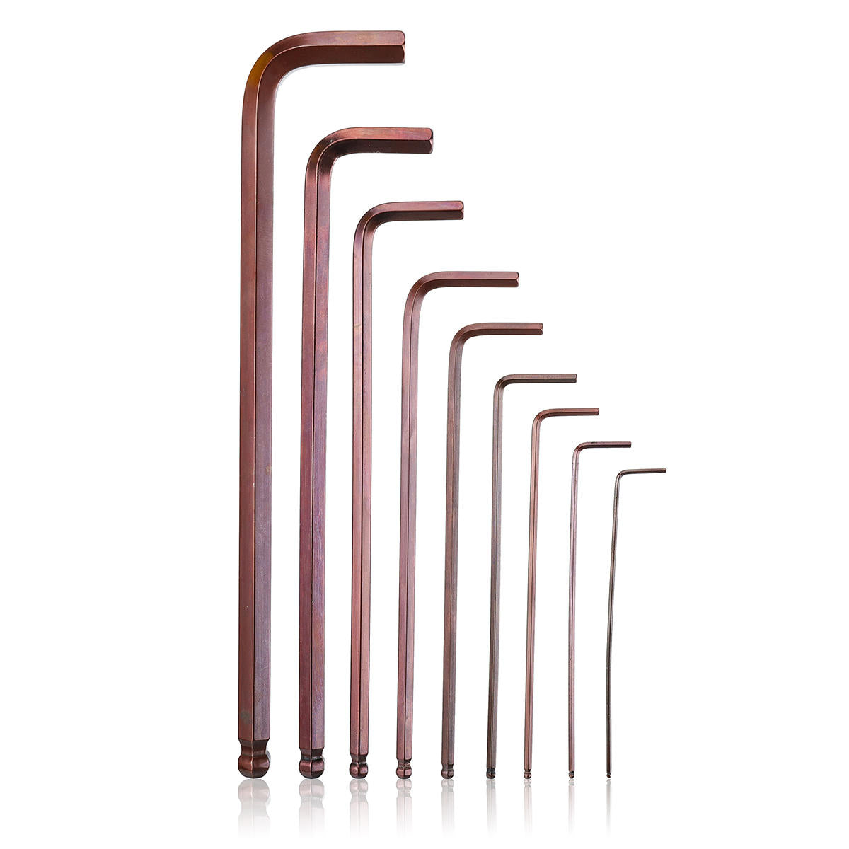 9PCS S2 Alloy Steel Ball Head L Shape Torx Allen Wrench Set 1.5mm to 10mm Repair Tools