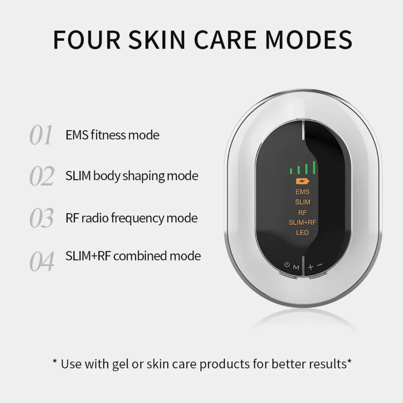 Handheld RF Beauty Slimming Device - EMS & RF Modes for Body Shaping, Skin Tightening, and Fat Burning at Home