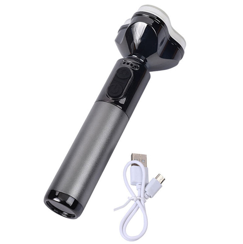 Portable Flashlight with 18650 Battery USB Rechargeable Long Range Waterproof LED Torch With Power Display Outdoor Search Lamp