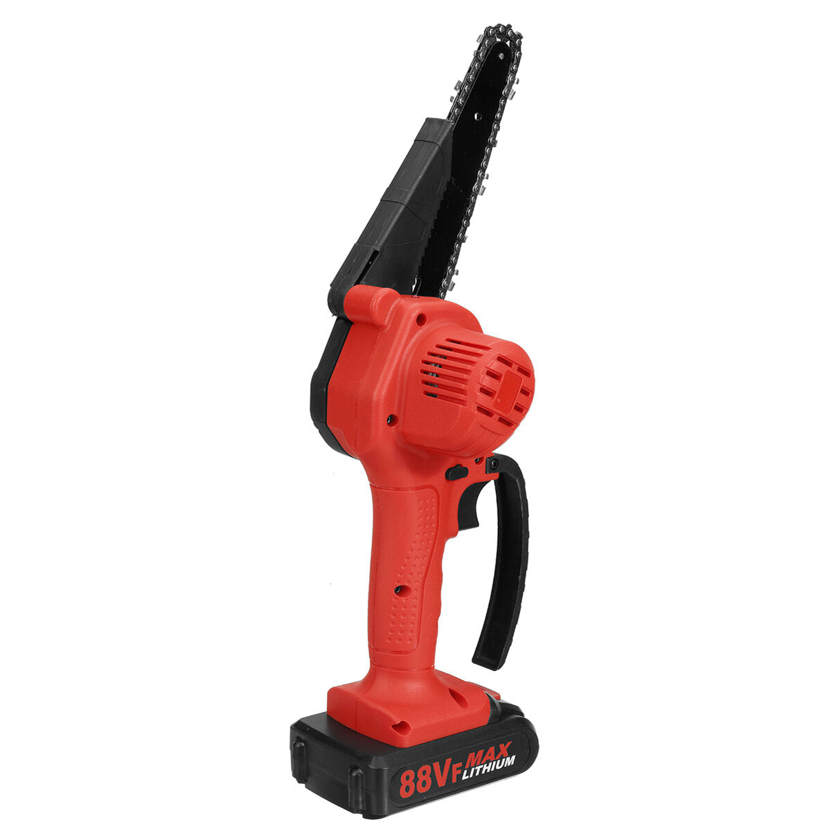 6 Inch 88VF Cordless Electric Chain Saw One-Hand Saw LED Woodworking Wood Cutter