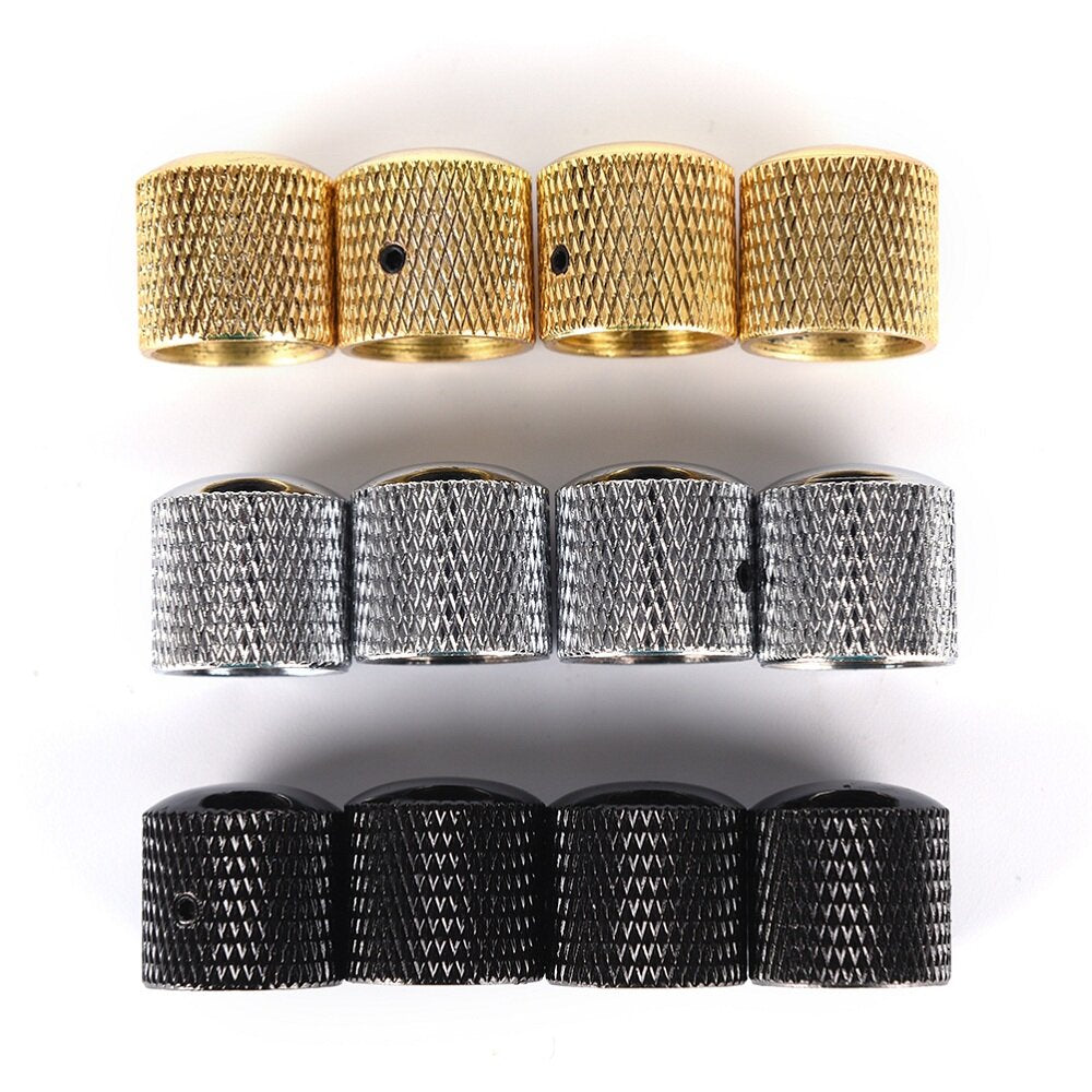 1PC Electric Guitar Volume Knob With Hexagon Screws Lock Volume Control Buttons For Electric Guitar Bass Chrome