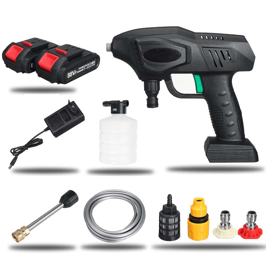 900W Cordless High Pressure Washer Battery Indicator Car Washing Machine Spray Guns Water Cleaner