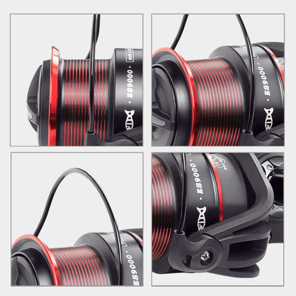 19+1 4.9:1 Metal Professional Grade Fishing Reel 10KG Unloading Force Value Sea Fishing Spinning Reel Fishing Tackle ES9000-11000