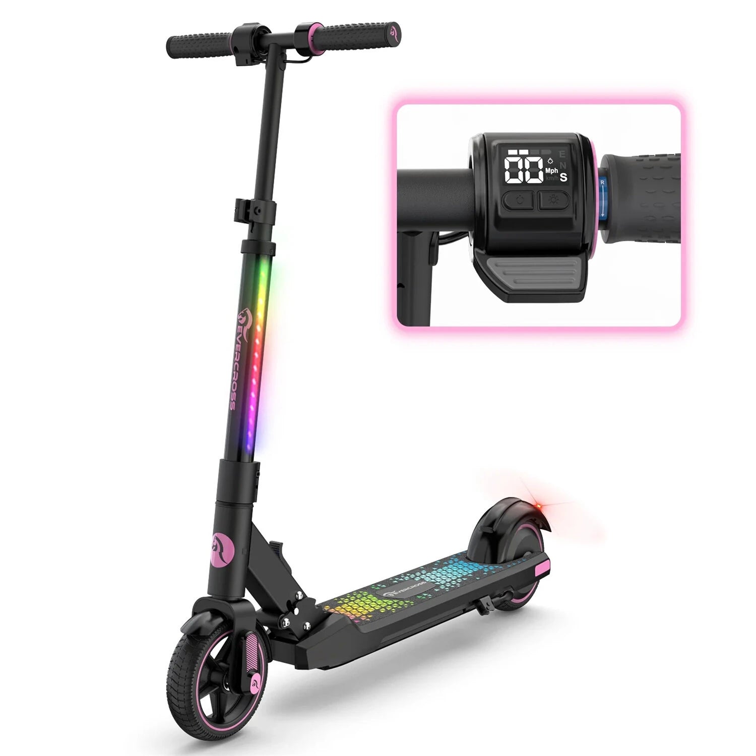 Electric Scooter 25.2V 2.6AH Battery 150W Motors 6.5inch Tires 8KM Max Mileage 60KG Max Load Folding Kids Electric Scooter for 6-12 Years Old