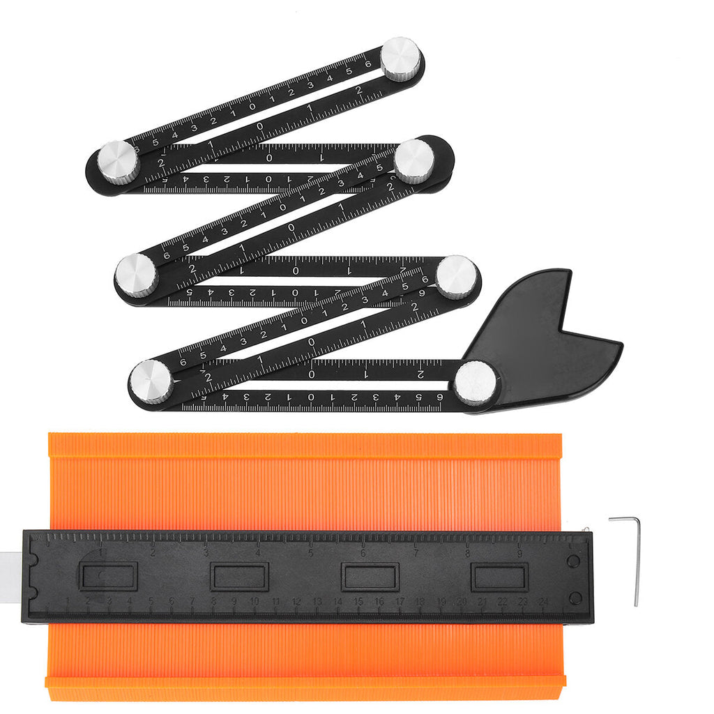 Durable Aluminum Folding Ruler - Laser Marked, Rustproof, 6" or 10" Options for Home DIY, Sold Individually