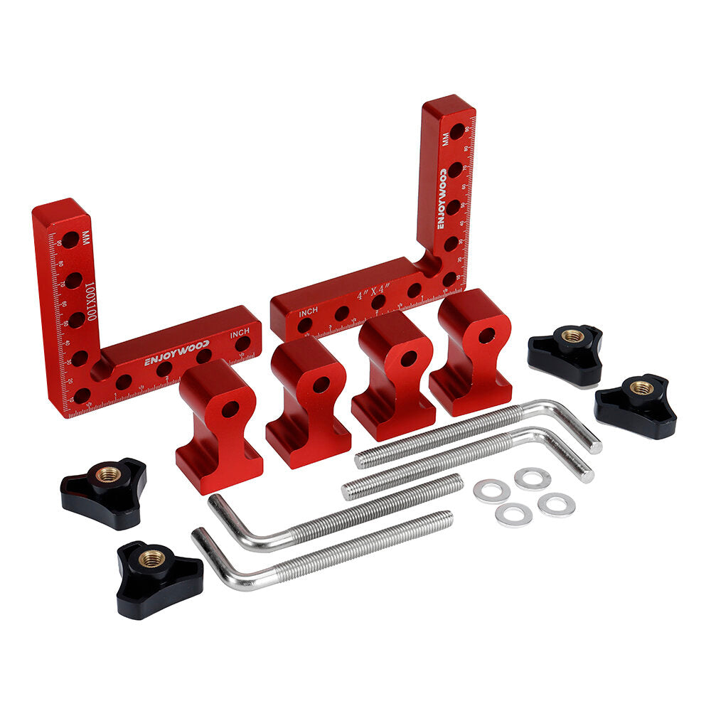 6PCS Right Angle Positioning Clamp Set - Precision 90 Degree Woodworking Clamps for Efficient Projects