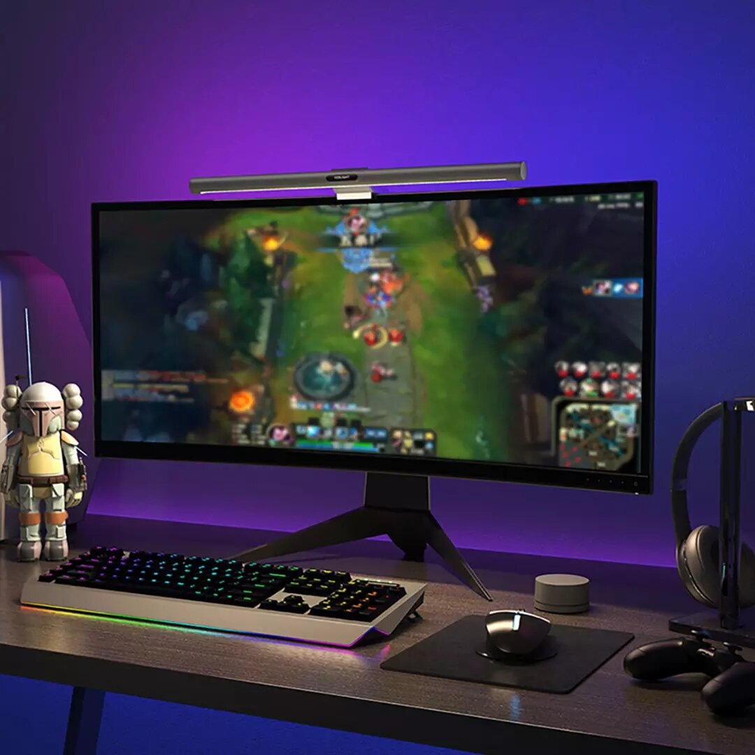 LED Screen Light Bar Pro Screen Hanging Light Compatible with Razer Chroma and OverWolf Dimmable Monitor Lights APP Control Smart Gaming Lights