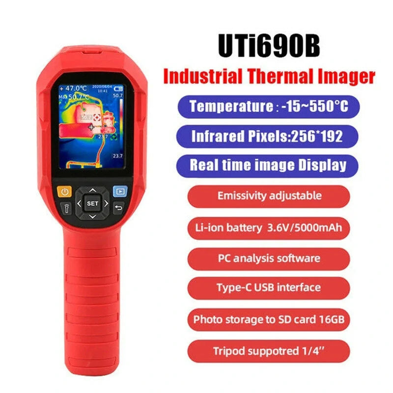 GreenZech Industrial 690 Pro | 256x192 HD Thermal Imaging Camera | Professional Handheld Infrared Diagnostic Imager