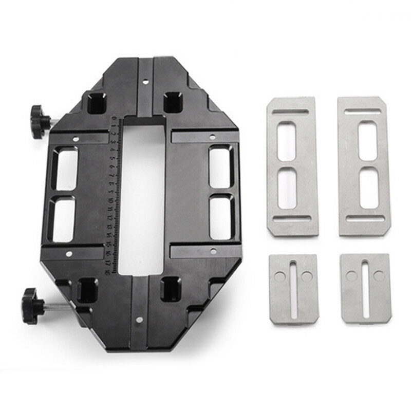 Aluminum Alloy Wooden Door Hinge Hole Opener Positioning Slotter Hinge Lock Guide Wood Furniture Hinge Jig Drill Guide