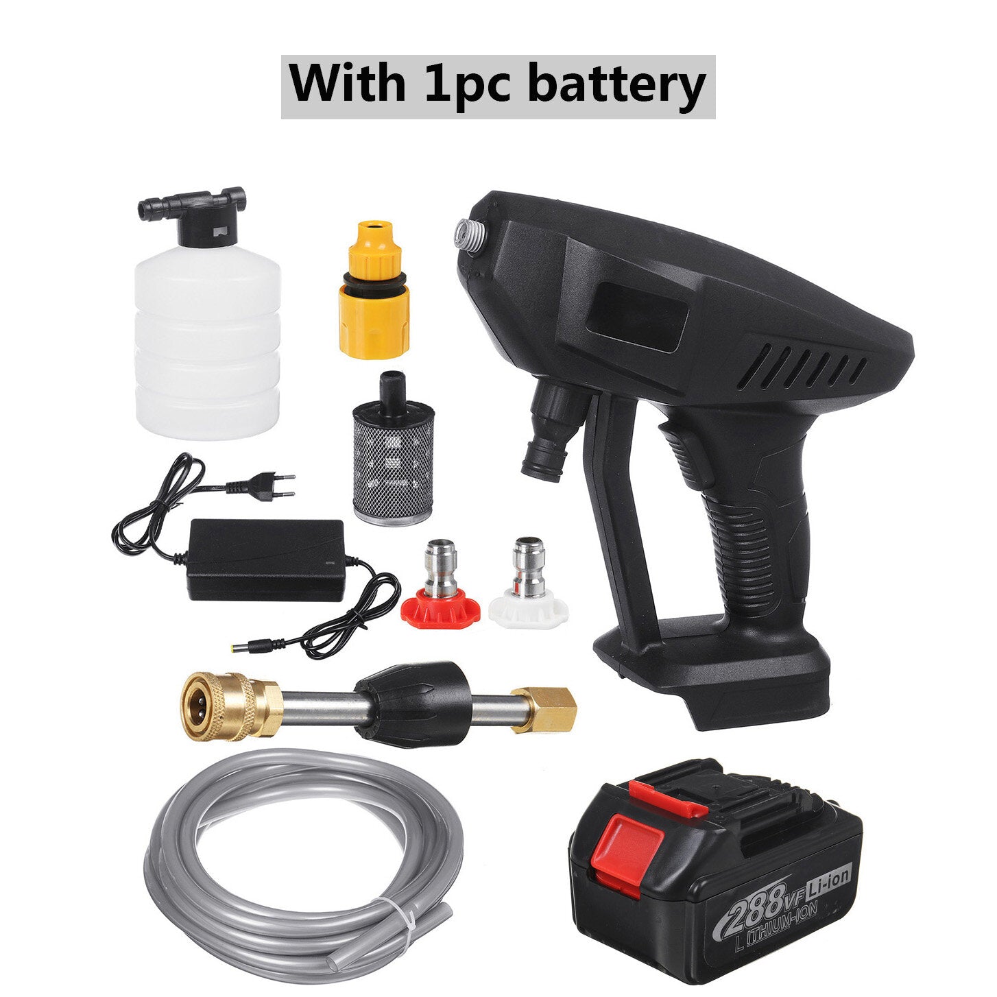 600W High Power Car Washing Machine Wireless Rechargeable High Pressure Car Washer Guns