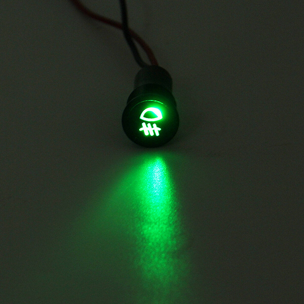 12V 16mm Metal LED Dash Panel Warning Pilot Light Indicator Lamp Boat