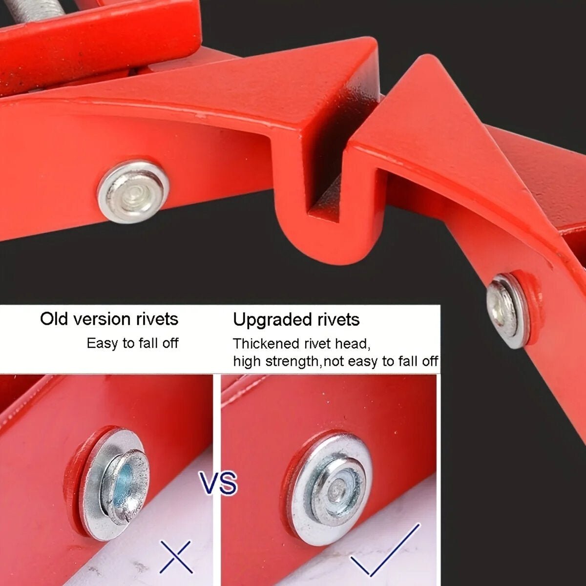 Reinforced 90-Degree Right Angle Clamp Set - 4 Red Aluminum Clamps for Woodworking, Glass, and DIY Projects