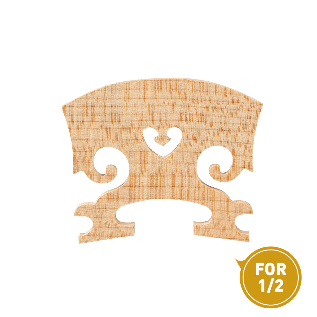 1PC Natural Dry Maple Wood Acoustic Violin Bridge Violin Parts W/ Different Size 4/4 3/4 1/2 1/4 1/8