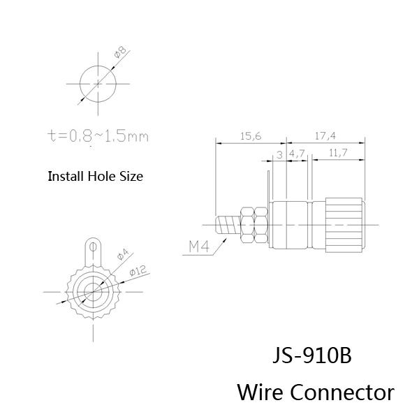 AV 4mm Wiring Terminal Block Wire Adapter Connectors 10pcs