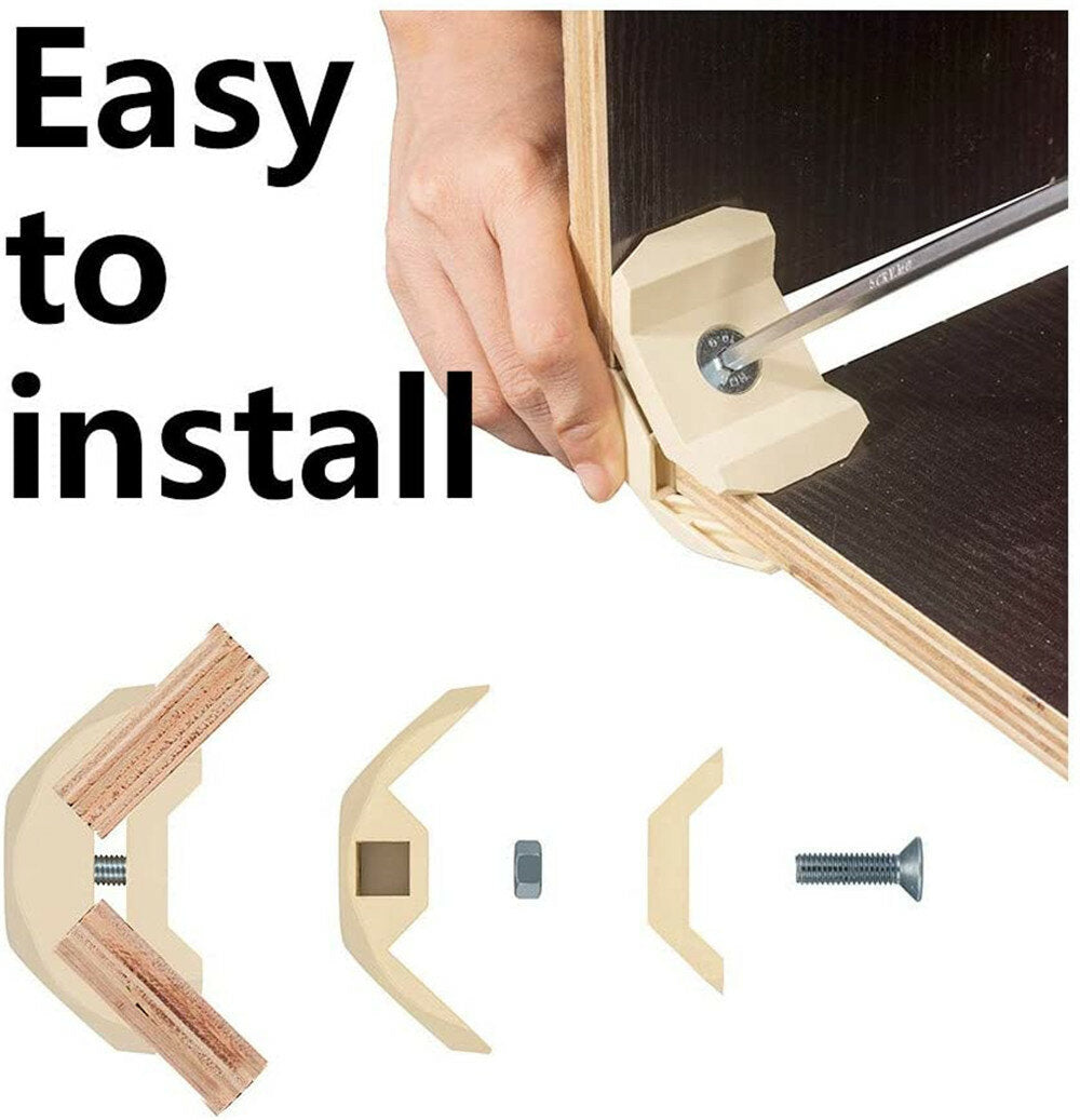 8PCS Wood Clamp Panel Connectors Right Angle Clip Set for Creative DIY Furniture