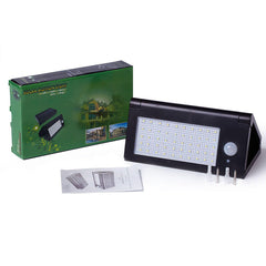 6.4W 32LED Foldable PIR Motion Sensor IP65 Waterproof  Solar Powered Wall Light DC3.7V