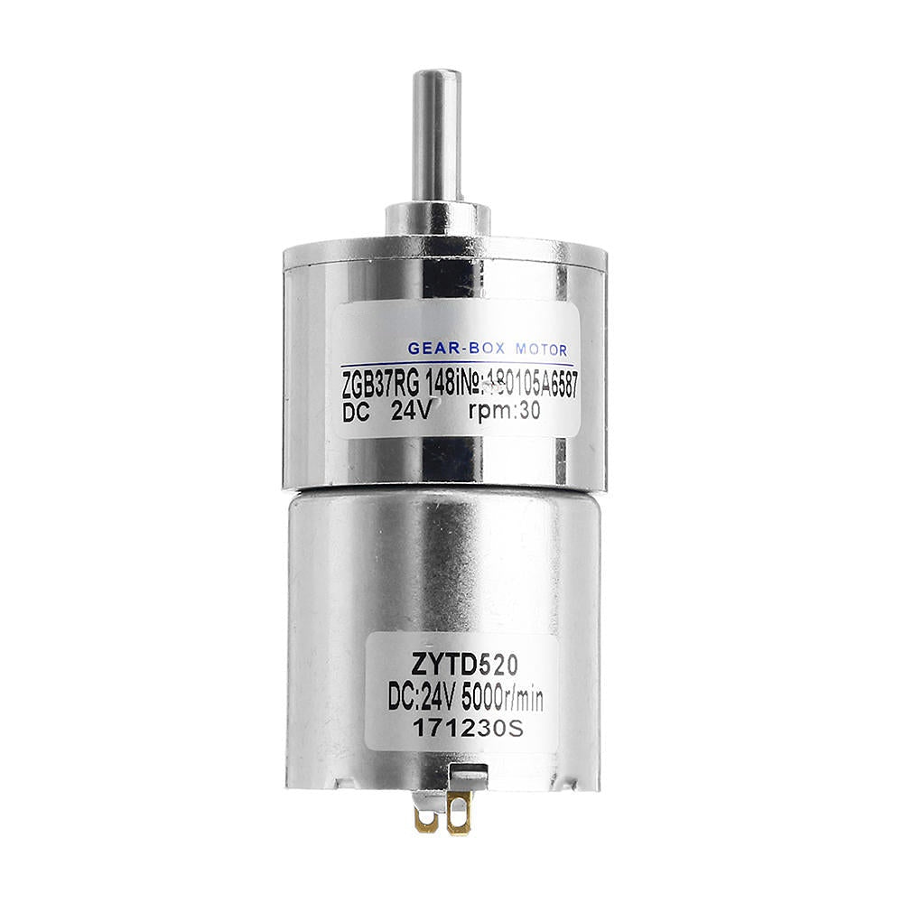 24V 30rpm Reduction Motor 37mm DC Gear Motor