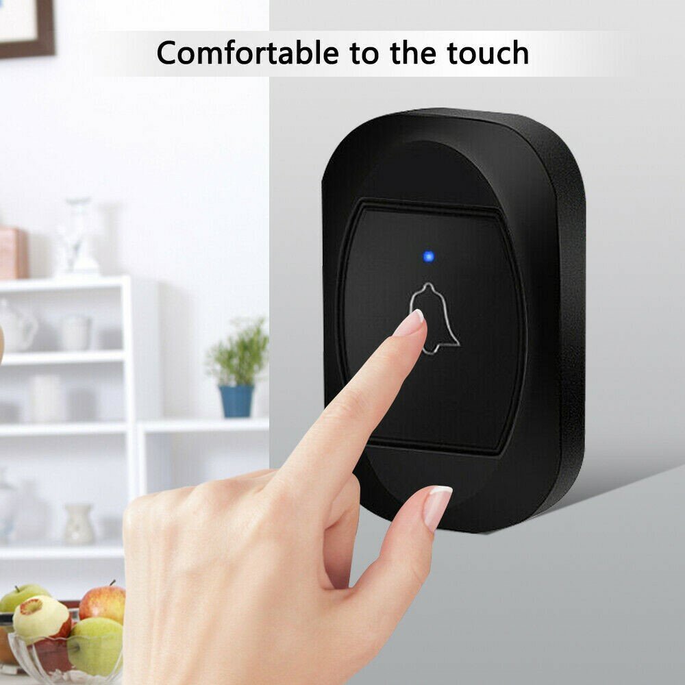 Wireless Doorbell Smart Household DoorBell With Time Display Volume Adjustable Mutil Use OfficeSelf-powered