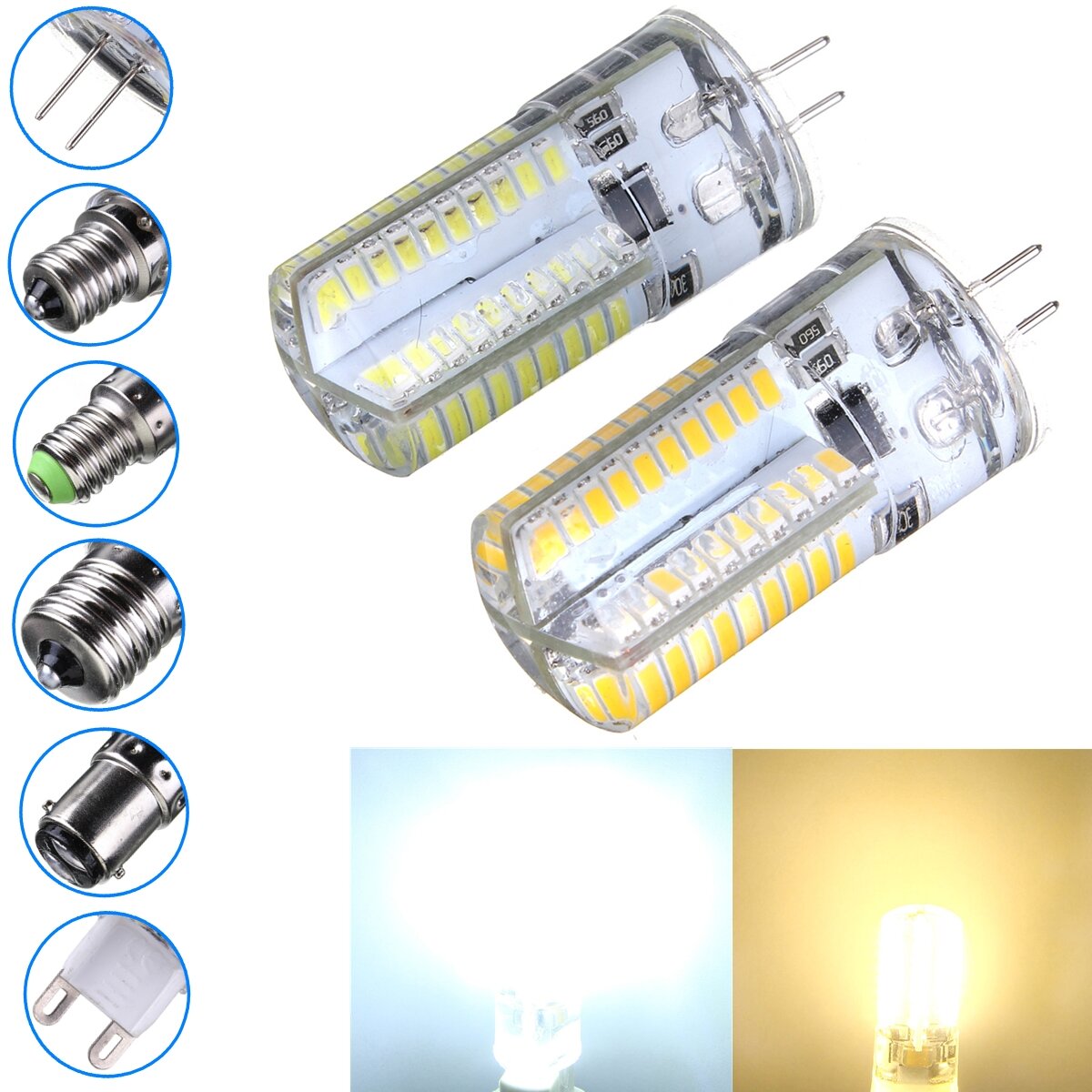110-120V 3W 80LED LED Dimmable Silicone Crystal Bulb