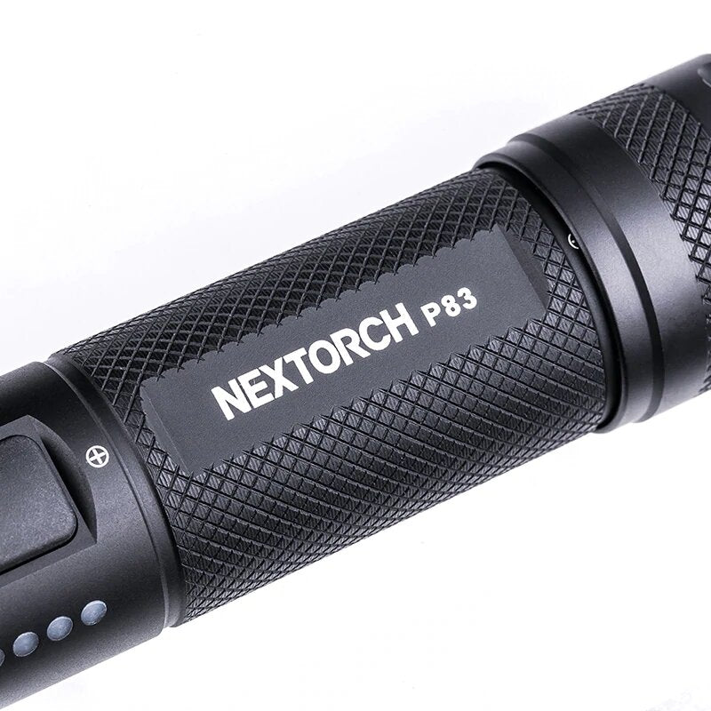 Multi-light Source One-step Strobe Tactical Flashlight 1300lm 280m High Output 18650 Type-C USB Rechargeable LED Torch
