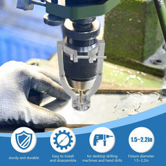 Carbide Square Hole Drill Bit Set - 1 Adapter & 4 Bits (1/4" to 1/2") for Woodworking, DIY, and Furniture Projects