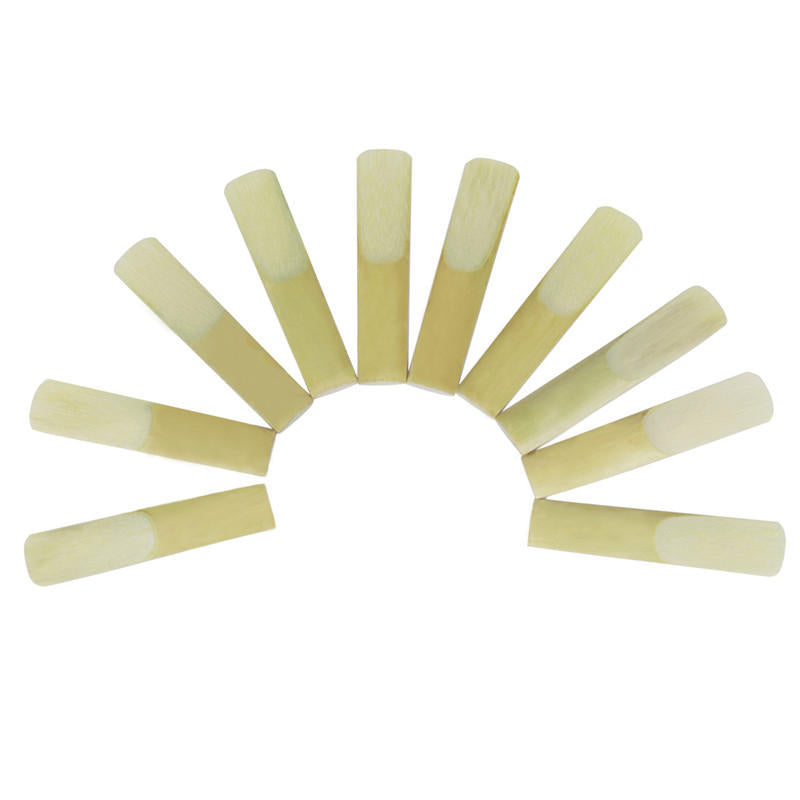 10Pcs Eb Alto Saxophone Sax Bamboo Reeds 2.5 Strength Woodwind Instruments Parts