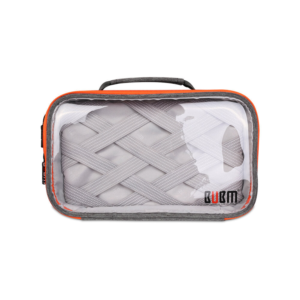 Multi-functional Portable Transparent Electronics Accessories Organizer Cosmetic Bag