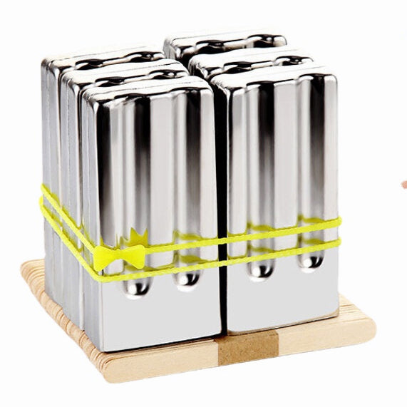 6 Pieces Set Stainless Steel Popsicle Mold Food Grade Ice Lolly Maker Summer Gifts