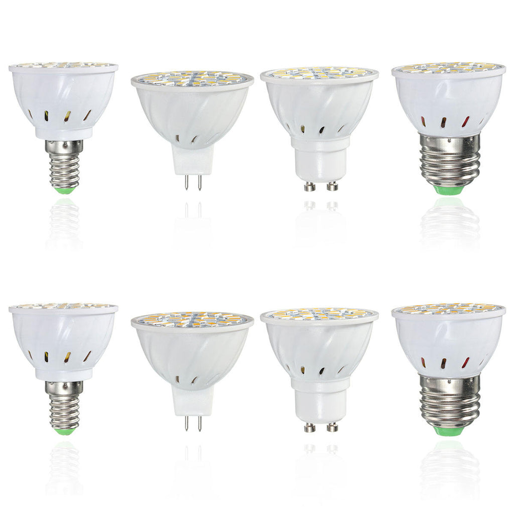 E14 E27 GU10 MR16 AC85-265V 3.5W 24 SMD 5730  Pure White Warm White LED Spot Lightt Bulbs 350LM
