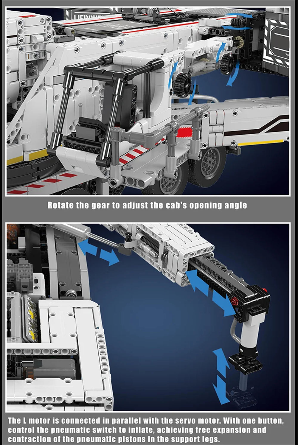 Technical Truck Building Block Remote Control Liebherred LTM 11200 Crane Model Kids Christmas Car Toys