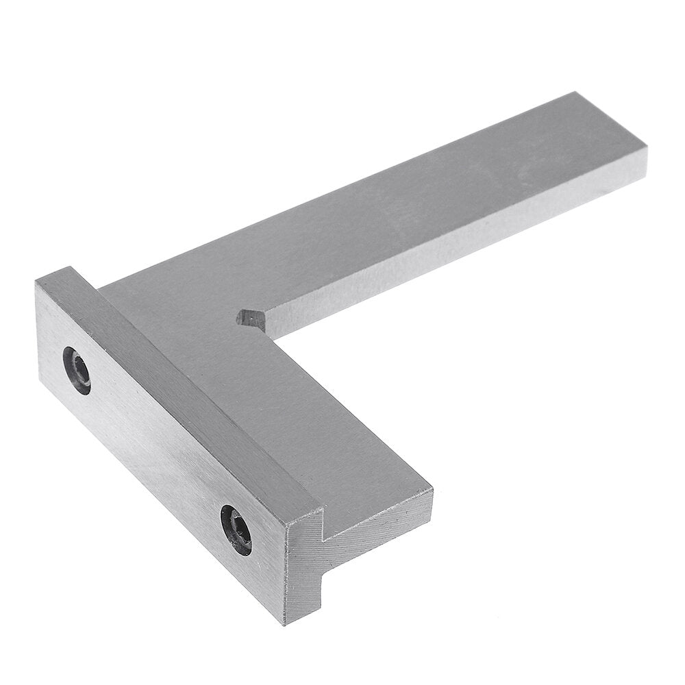 High Carbon Steel Flat Edge Square, DIN 875 Grade 2, Precision 7µm, Sizes: 50x40mm, 75x50mm, 100x70mm, Heat Treated.