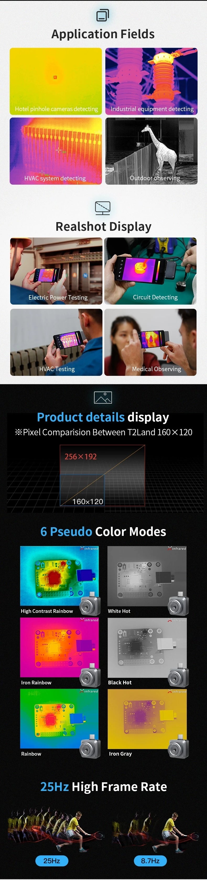 GreenZech Mobile 256 Pro-M | Manual Focus Smartphone Thermal Camera | 256x192 HD Infrared Imager for PCB & Professional Testing