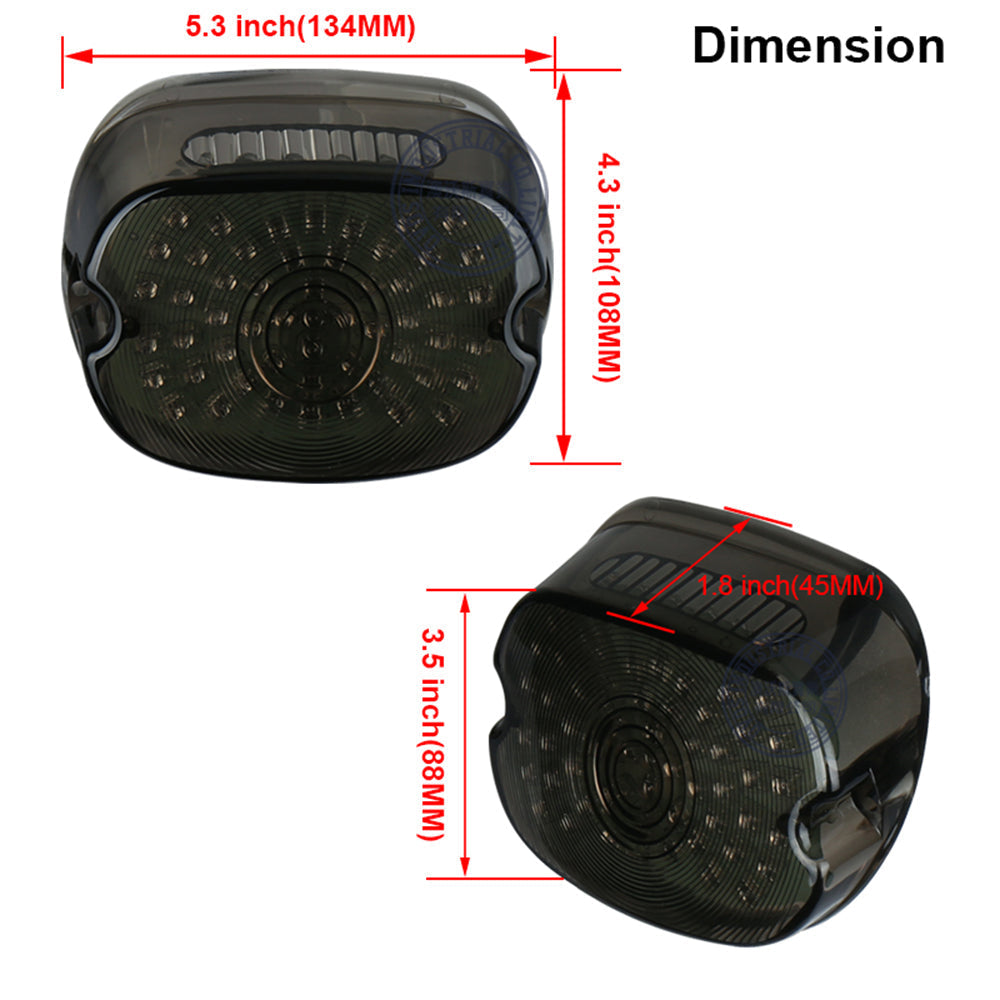 Motorcycle LED Brake Turn Signal License Plate Light Tail Light Assembly For Harley Davidson Sportster FLST Electra Glides