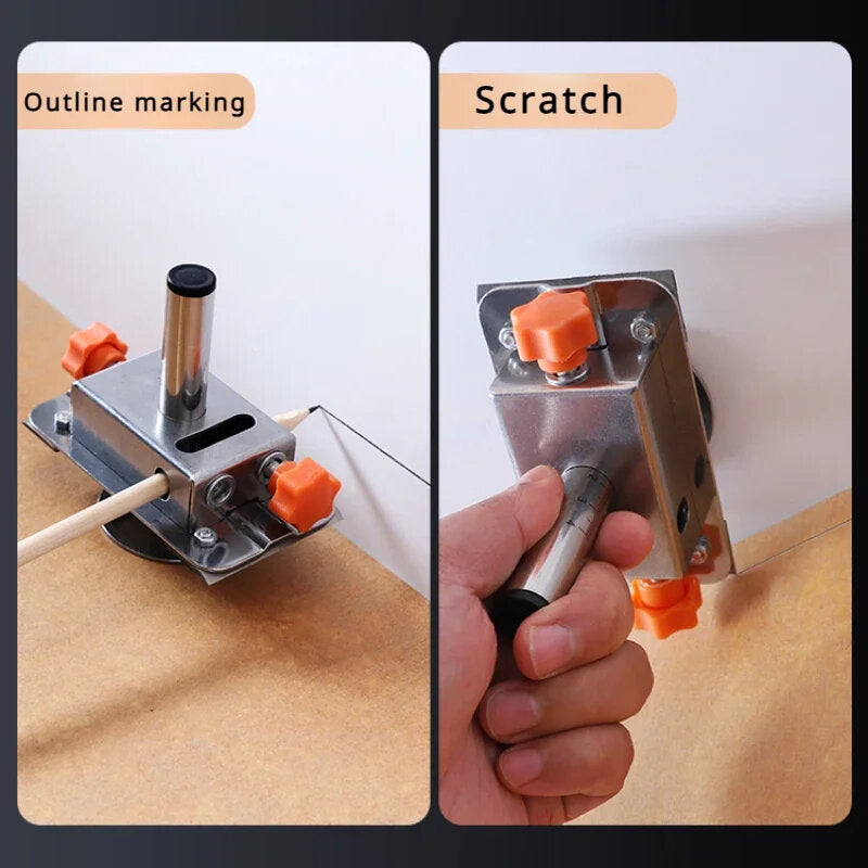 Multi-Functional Woodworking Marking Tool with Adjustable Wall Distance, Precision Marking, and Durable Stainless Steel Construction