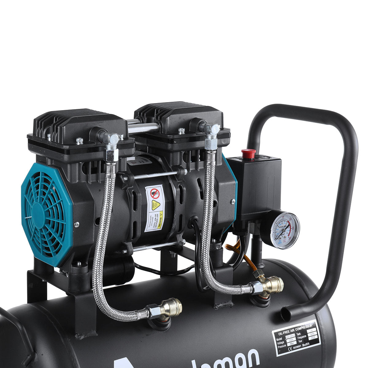 1200H-24 air compressor, oil-free, quiet, low-frequency 230V, 50HZ, 24L, 150W, custom model, high efficiency and low noise