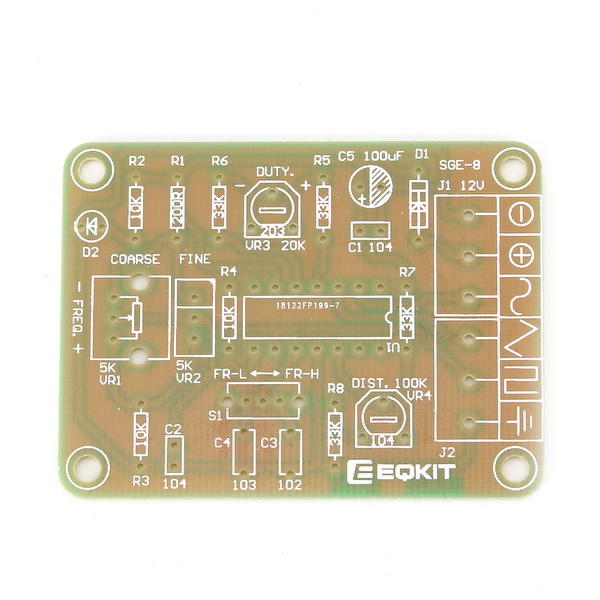 5Pcs DC12 DIY ICL8038 Function Signal Generator Kit Sine Triangle Square Wave Signal