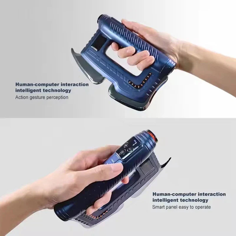 Multi-Function Scraping Massager Gun with EMS, Red Light Therapy & Heating for Full Body Muscle Relief