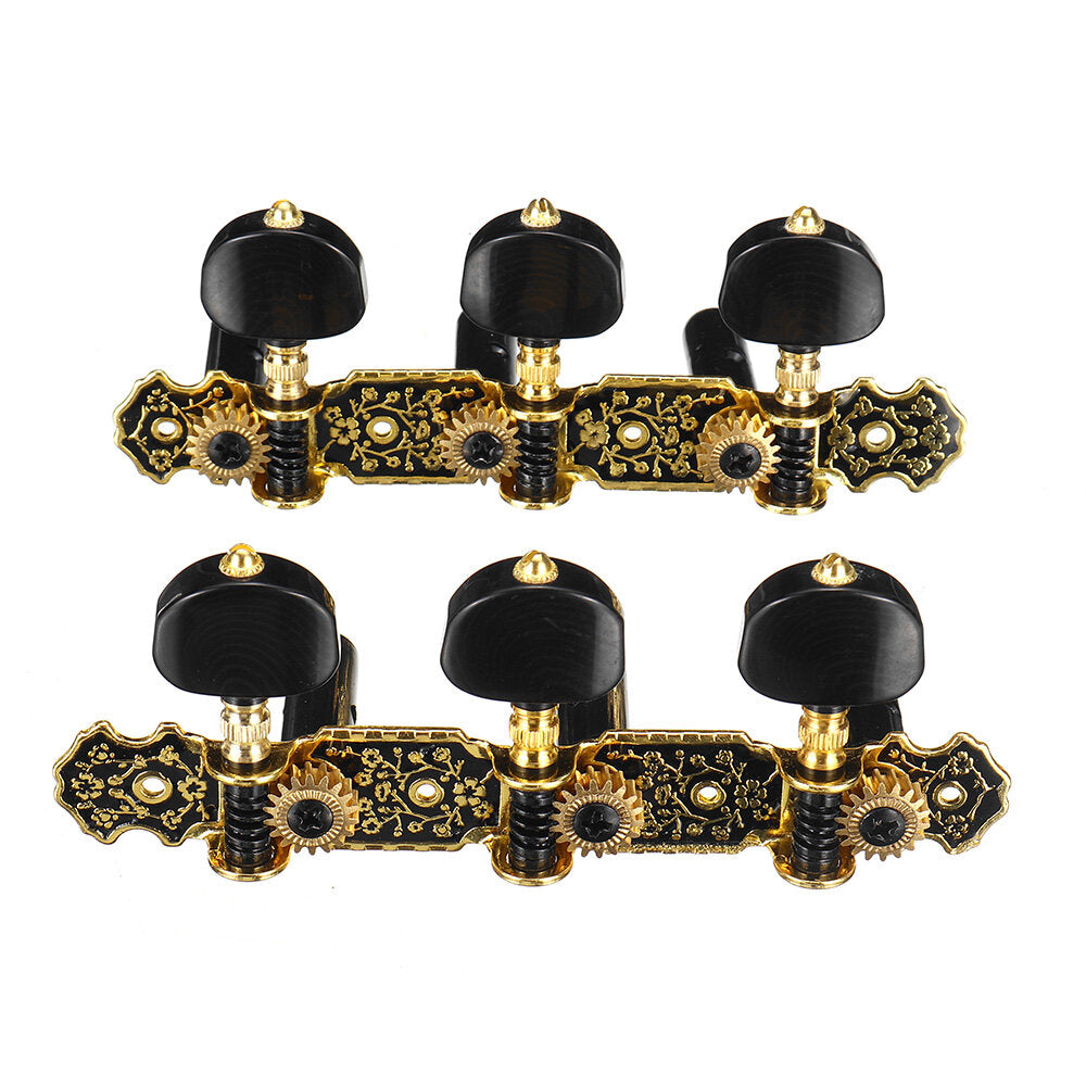 2Pcs Acoustic Classical Guitar Tuning Pegs Machine Heads Tuners Guitar Parts Black