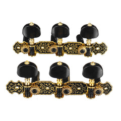 2Pcs Acoustic Classical Guitar Tuning Pegs Machine Heads Tuners Guitar Parts Black