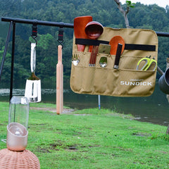 Waterproof Tableware Storage Bag 900D Oxford Fabric Outdoor Camping BBQ Tableware Storage Bag