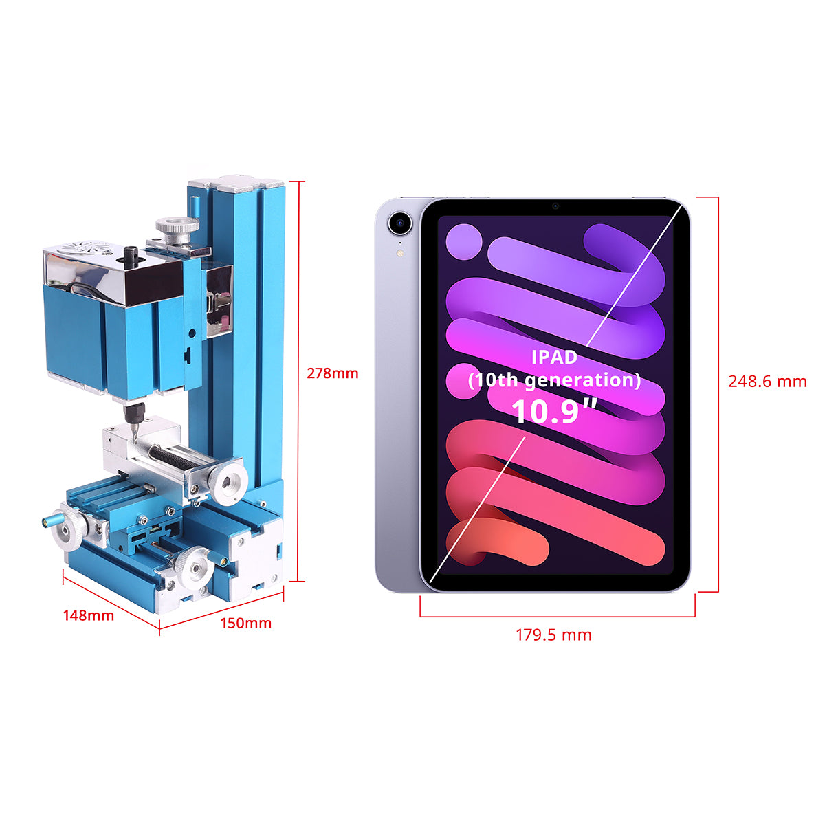 60W 20000rpm Mini Wood Lathe Machine Metal Rotating Lathe Wood Turning Lathe Motorized Metalworking DIY CNC Tool