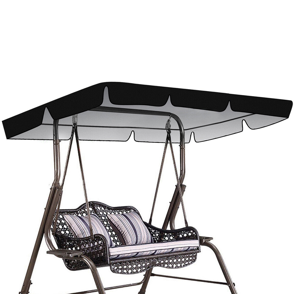 2100D Oxford Cloth Swing Top Cover Swing Awning Waterproof Sun Protection Canopy Outdoor Garden Shade Canopy