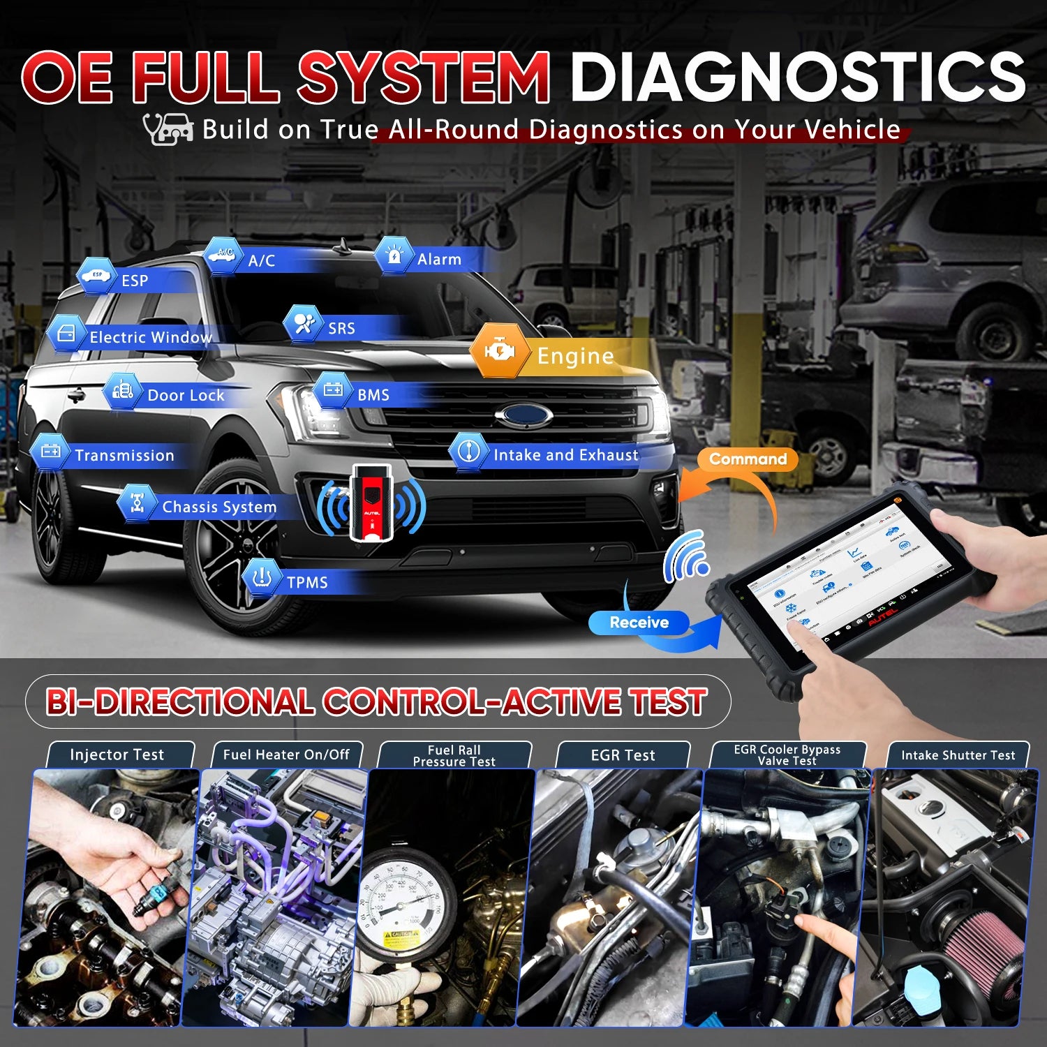 Car TPMS Diagnostic Tool Automotive Scanner w/ Full TPMS Fuction ECU Coding CAN FD DoIP K MK906PRO