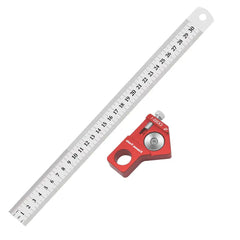Combination Square Angle Ruler - Accurate 45/90° Measurements, Ergonomic Design, Durable Metal, Compact for Woodworking