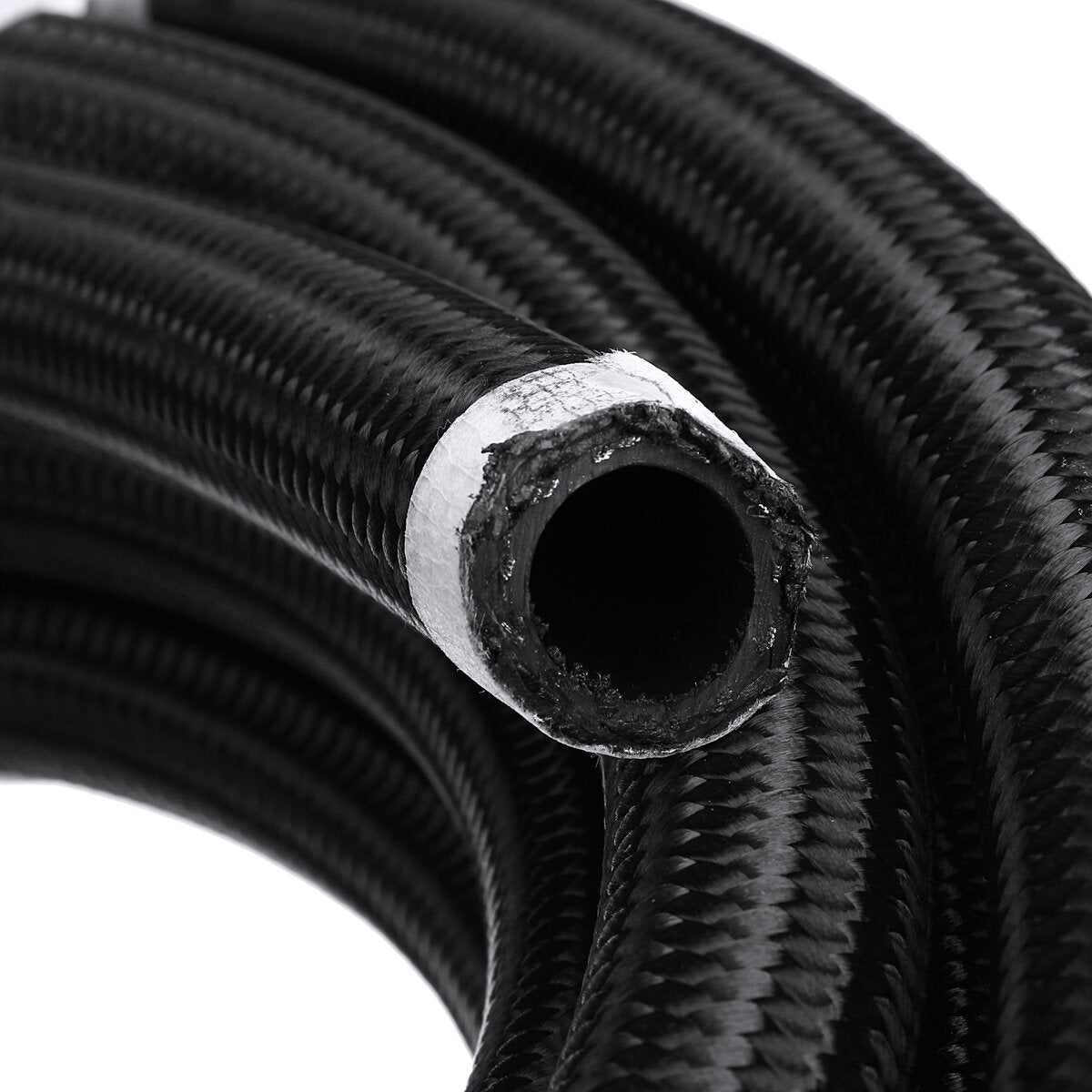 20FT AN4 AN6 AN8 AN10 Fuel Hose Oil Gas Line Pipe PTFE Nylon Stainless Steel Hose