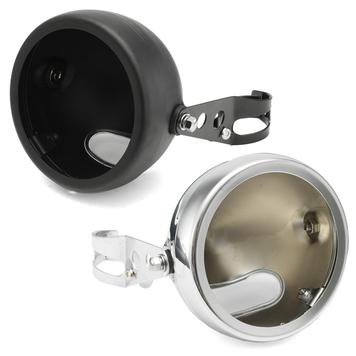 5.75 inches Motorcycle Round Headlight Lamp Bucket Housing Shell+Clamp For Harley